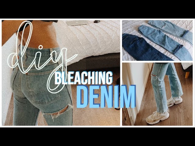 If I bleach a pair of blue jeans, will I get a pair of white jeans, or will  the bleach just eat the jeans? - Quora