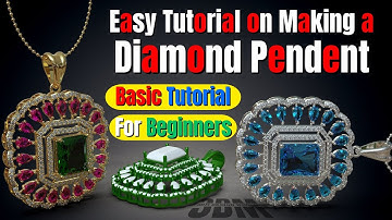 Easy Tutorial on Making a Diamond Pendent | Learn CAD Design Tutorials | Tutorial for Beginners