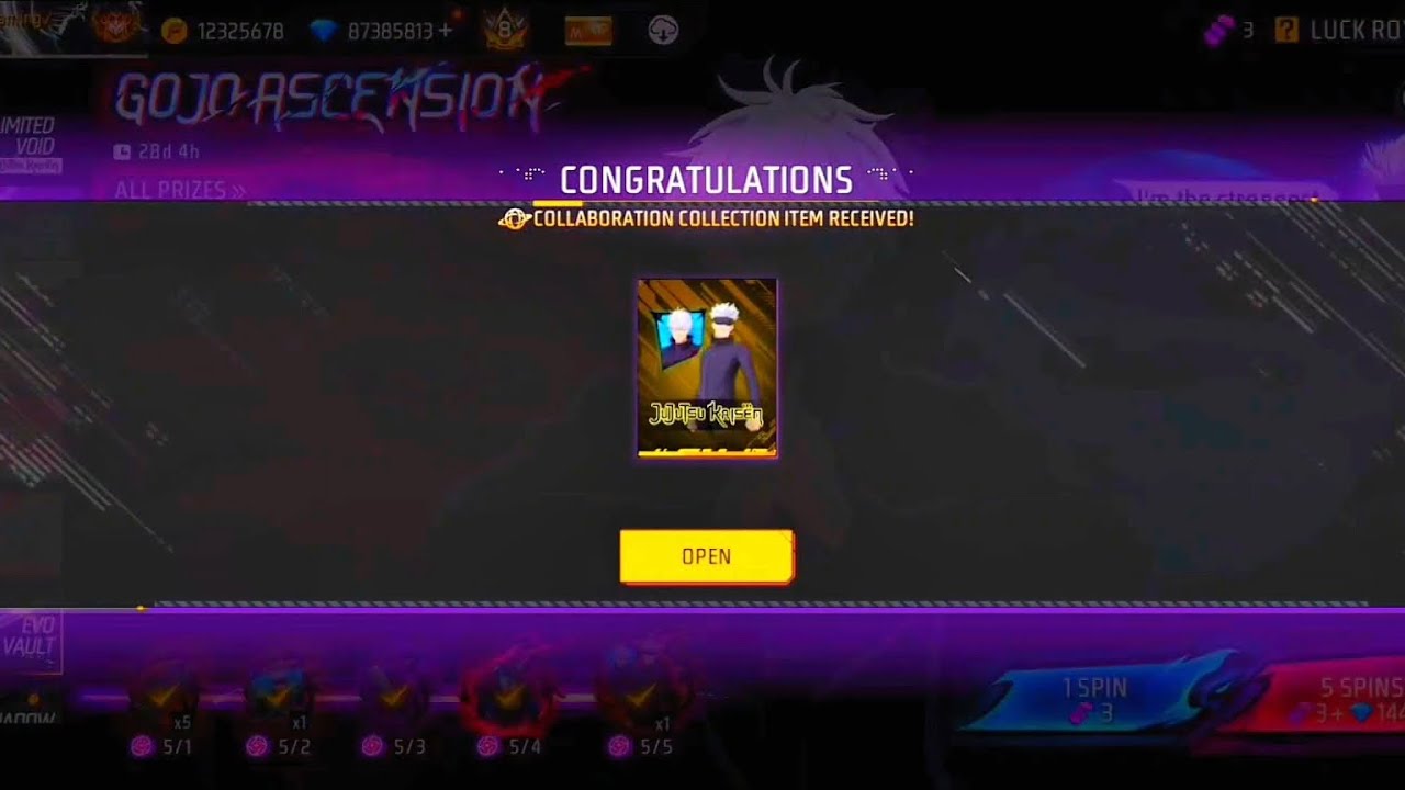 😱 FF Gojo Bundle 🔓🔥 