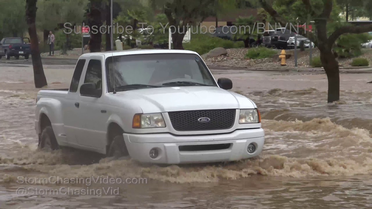 Epic Flash Flooding turns roads to Rivers in Phoenix, AZ - 10/2/2018
