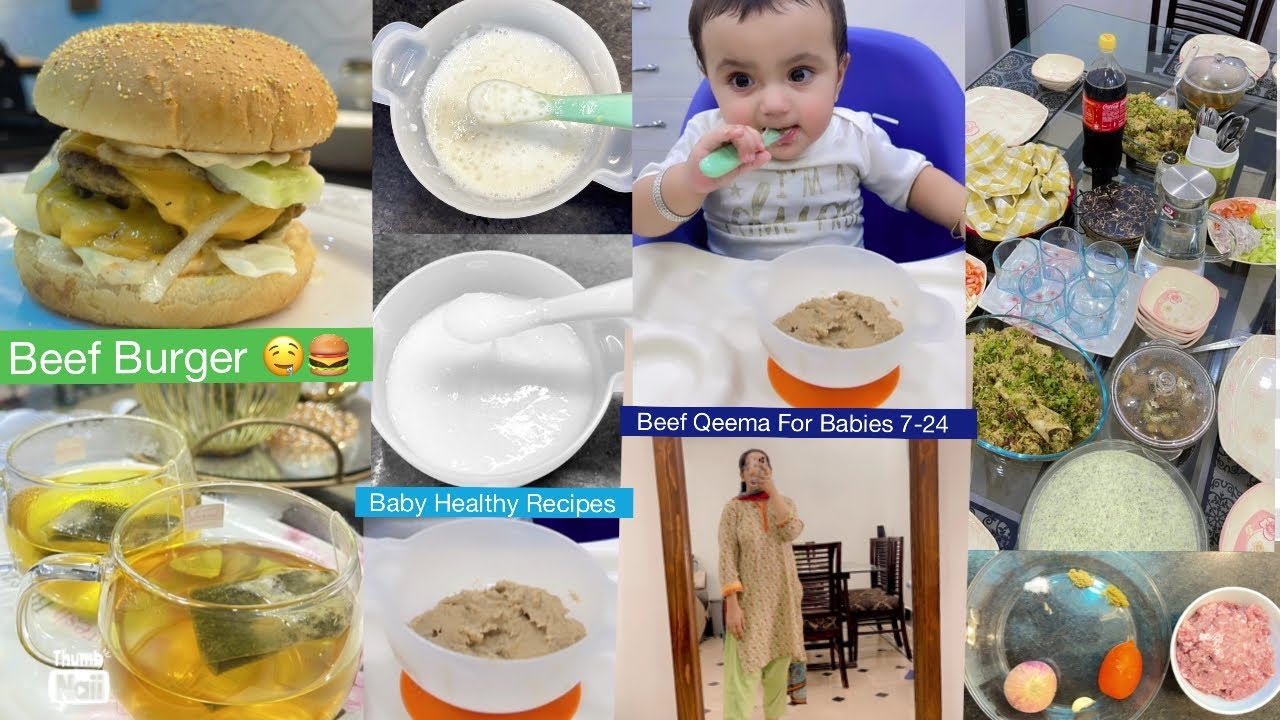 Behtreen beef burger🤤 healthy recipes for babies beef queema for baby 7