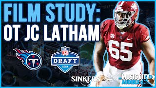 FILM SESSION: Alabama OT JC Latham (Titans 2024 NFL Draft Prospect)