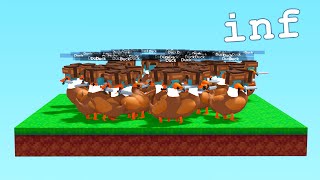 I protected my bed using INFINITE DUCKS.. But This Happened.. (Roblox Bedwars)