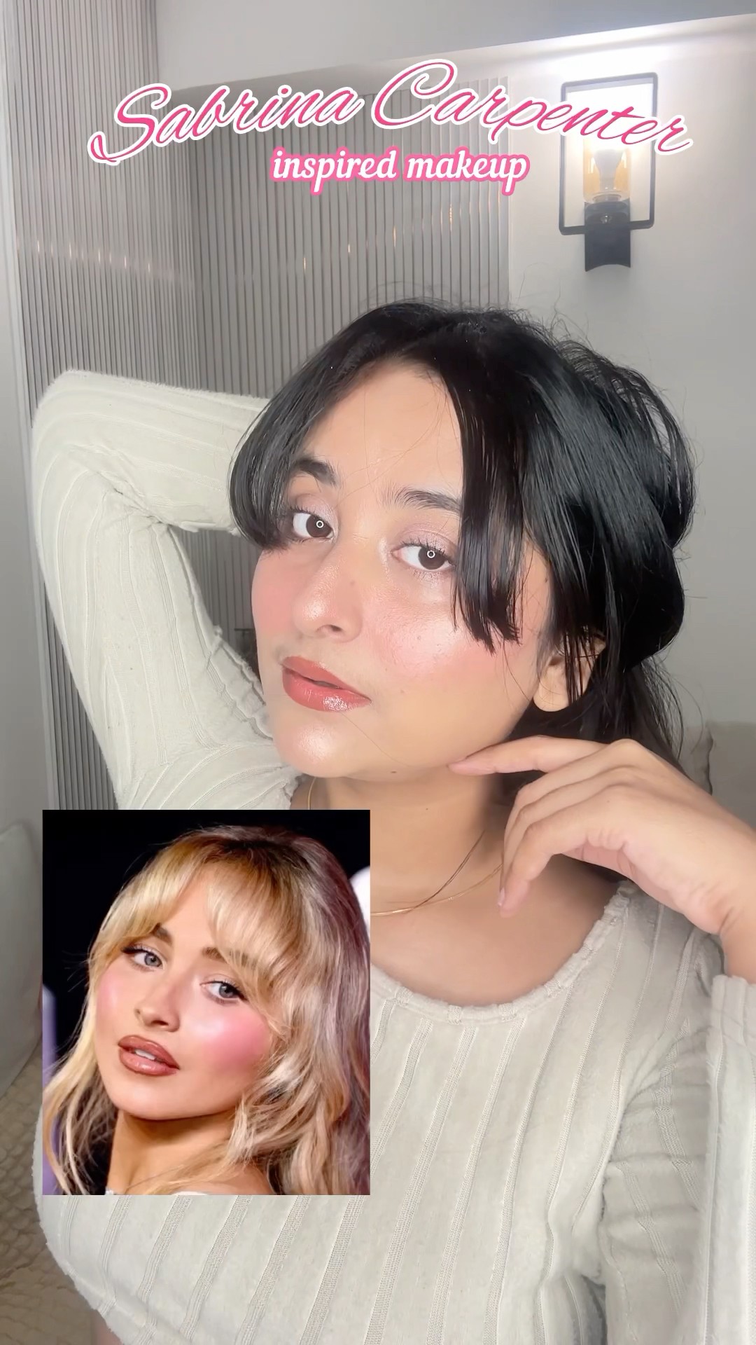 Trying Sabrina Carpenter Makeup #minivlog #ytshorts #makeup #shorts