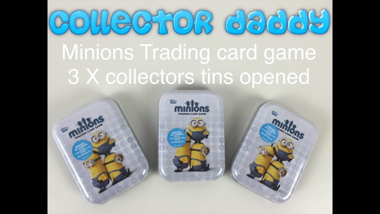 Topps Minions trading cards 3 X collectors tins opened - YouTube