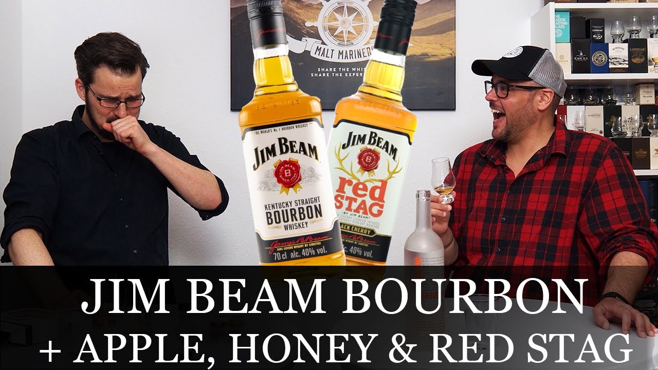 Jim Beam White Label Bourbon, Jim Beam Apple/ Honey/ Red Stag Likör - Malt  Mariners Whisky Review 84 - YouTube