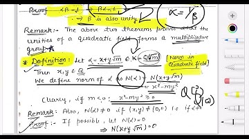 Lec -7 |K= Q√ m |Theorems |algebraic number theory