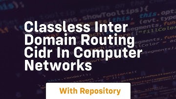 Classless inter domain routing cidr in computer networks