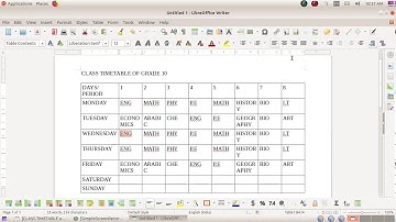 COMPUTER BASICS TUTORIAL- HOW TO CREATE TABLES IN LIBRE OFFICE WRITER