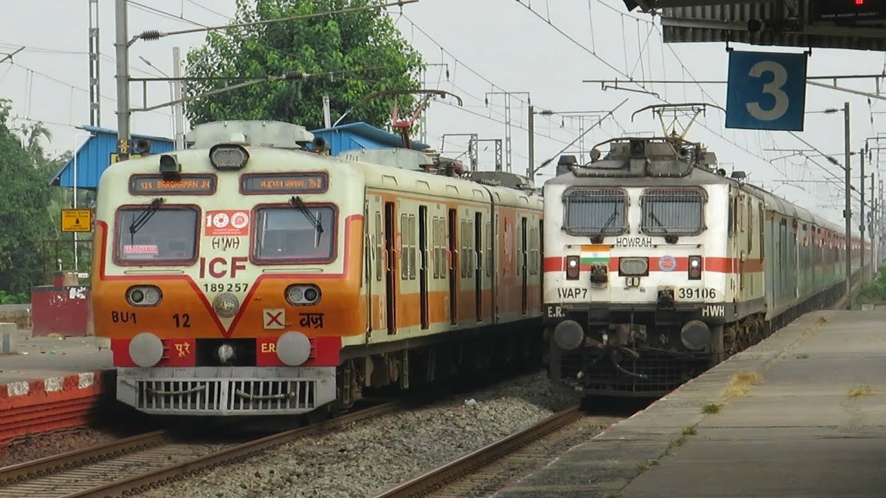 Dangerous POORVA & KANCHANJUNGHA Exp Overtake | Furious Express OVERTAKES Locals | Indian Railways