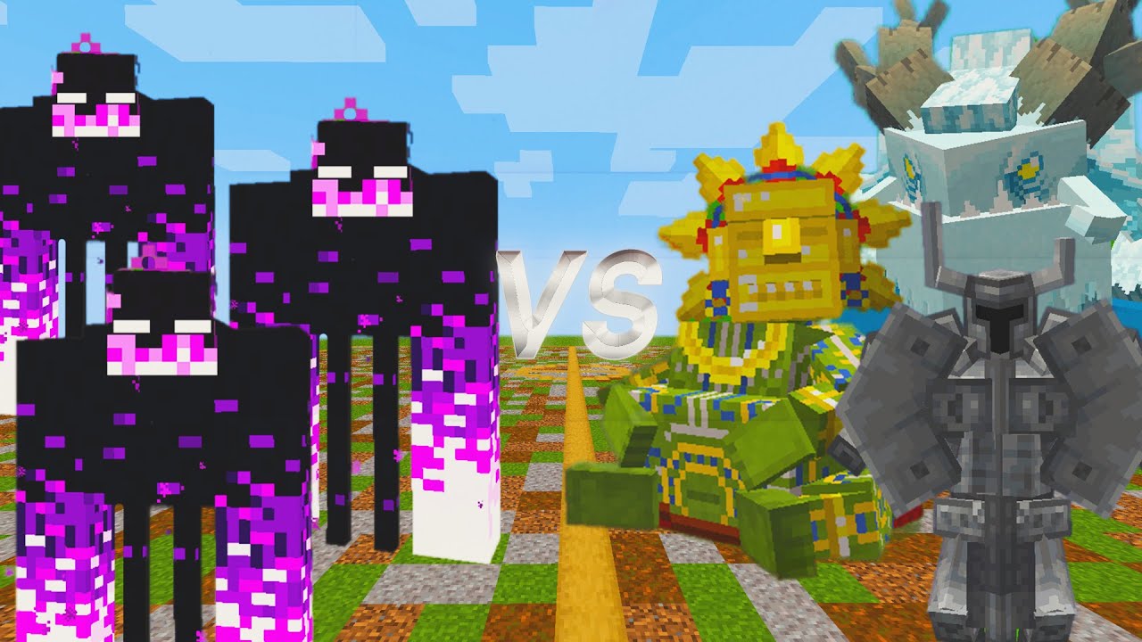 Army Blastling vs Mowzie`s Boss Mobs In Minecraft | Minecraft Mob Battle