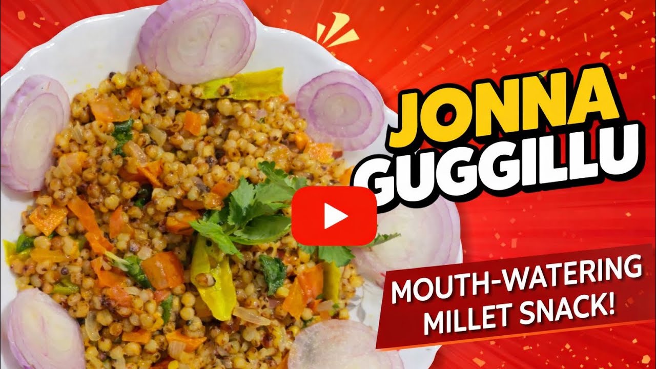 Healthy & tasty Jonna Guggillu 🌾✨ A quick millet that’s perfect for evening cravings!😋😋