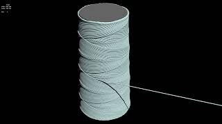 RnD 3ds max + tyflow animation of winding thread on a spool