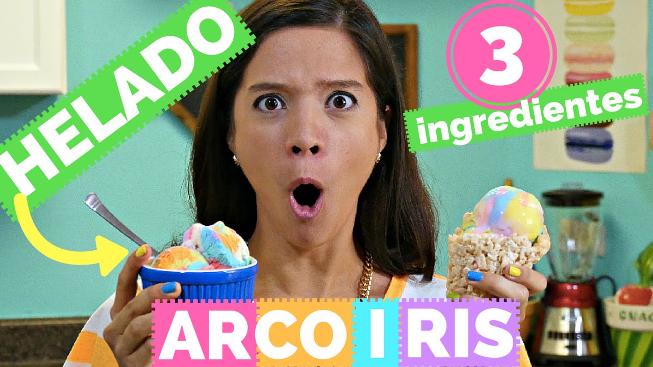 ¡Cómo hacer HELADO ARCOIRIS CON 3 INGREDIENTES! - La Cooquette