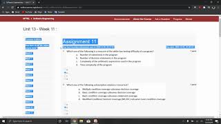 Nptel Software Engineering week 11 solutions.