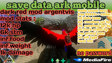 ark mobile save data 2.0.28 no password | god console | level 100 | mod dinos | req by dhede ade son