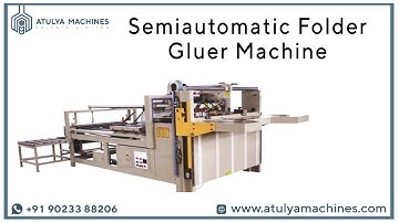 FOLDER GLUER SEMIAUTOMATIC | CORRUGATED FOLDER GLUER MACHINE | CORRUGATED PASTING MACHINE