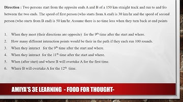 Time Speed Distance To and Fro - Maths By Amiya