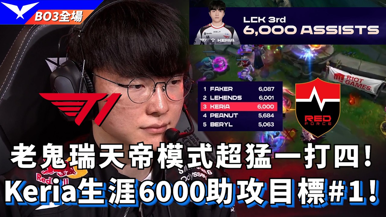 【LCK】T1 vs NS 老鬼瑞天帝模式超猛一打四! Keria生涯6000助攻目標#1! BO3全場精華 | 2026 LCK