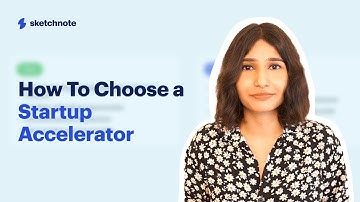 How to select a startup accelerator | Choose the best accelerator program | Sketchnote
