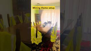 Mining theme lunch setup