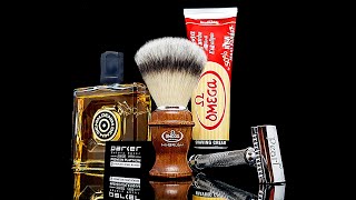 Бритьё! Omega Brush, Omega shaving cream, Pearl SHD 22, DENIM Gold,  Parker Premium Platinum - Видео от Роман Пастухов.Classic shaving.