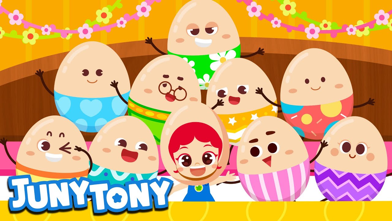 Ten in a Bed  Surprise Eggs  Kids Easter Song  Best Kids Song  JunyTony