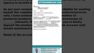 Request Letter to Release Commission
