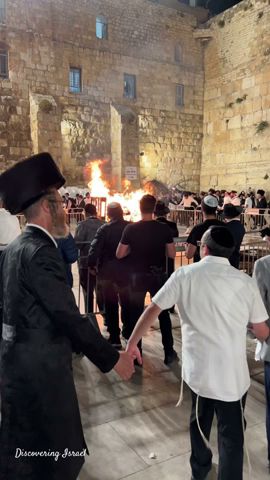 Lag B'Omer celebrations at the Western Wall Jerusalem Israel 2024