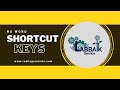 Ms word shortcut keys  labbaik it  service