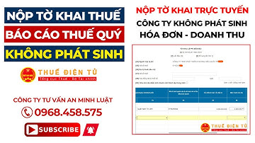 Cách Nộp Báo Cáo Thuế  - Tờ Khai Thuế GTGT theo QUÝ (công ty không phát sinh)