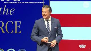 Information Full Hegseth speech on 'State of the Force' promotes 'merit' in military and defends Iran war News