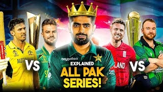 Pakistan upcoming schedule | Ireland,england,worldcup, Australia champions Trophy