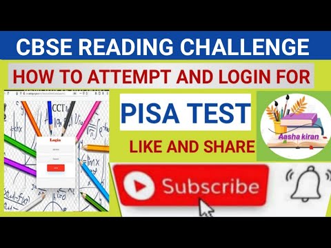 #Pisa CBSE Reading Challenge on cct portal 2021#how to attempt and login for pisa test/#aashakiran