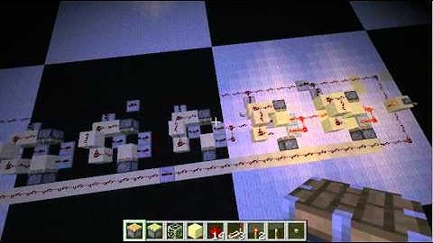 Minecraft: Unary counter clock