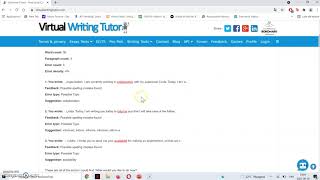 Virtual Writing Tutor - A Tutorial