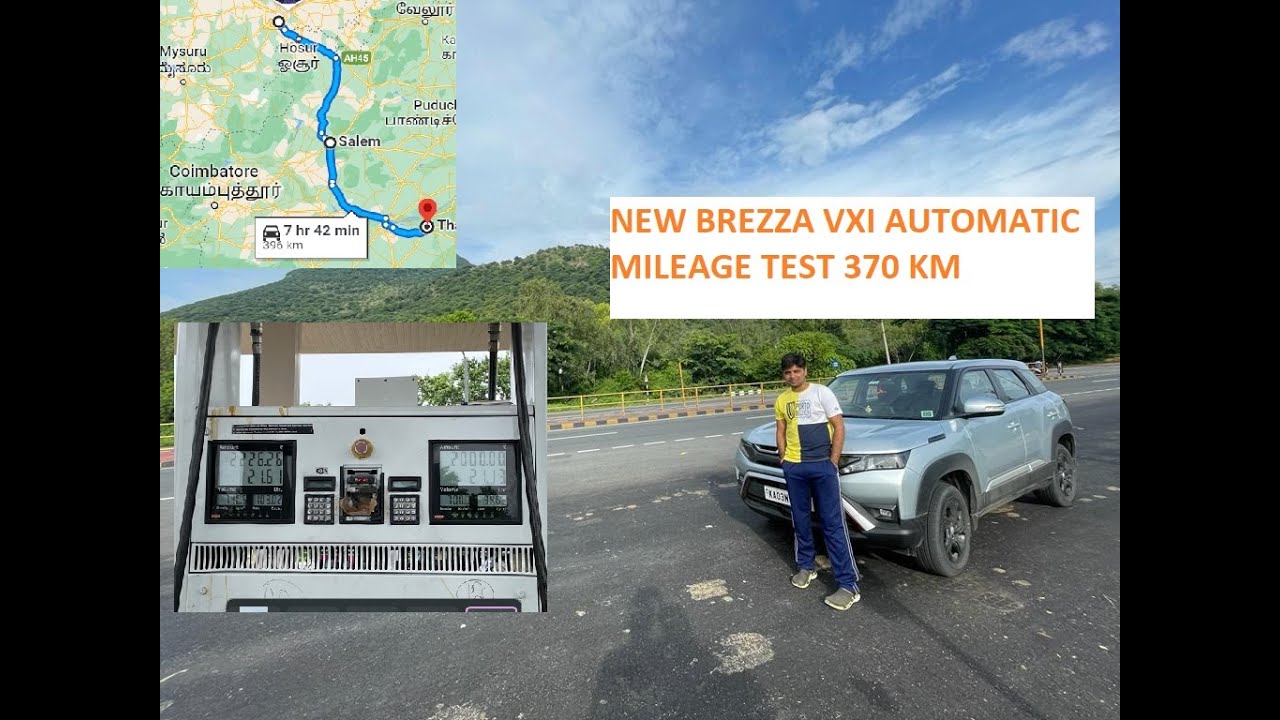 New Brezza VXI Automatic Mileage Test. 