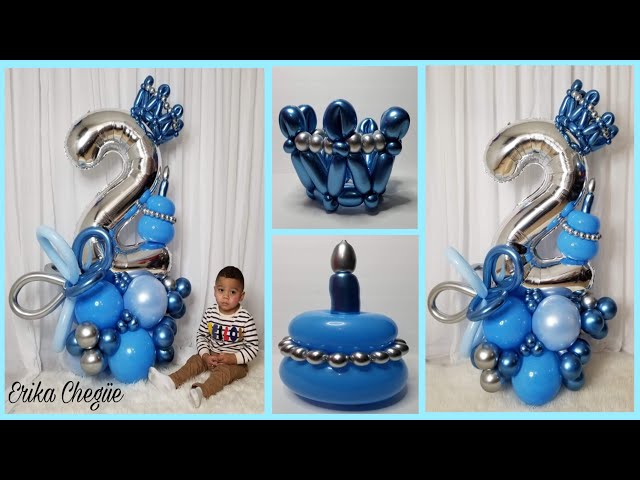 2 año Niño Cumpleaños Decoración Azules, Globos de Cumpleaños 2