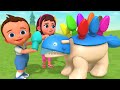 DIY Learn Colors for Children with Little Babies Fun Play Dinosaur Montessori Toys Educational 3D