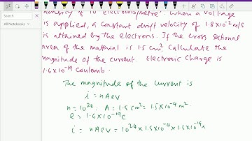 Electrical engineering : - ( Electron drift velocity ; Solving problem ) - 3.
