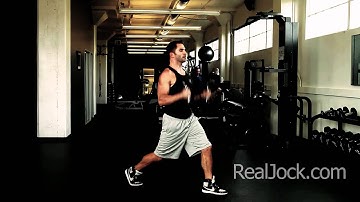 Split Squat Dual DB Curl Press