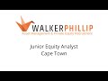 Junior Equity Analyst - Cape Town