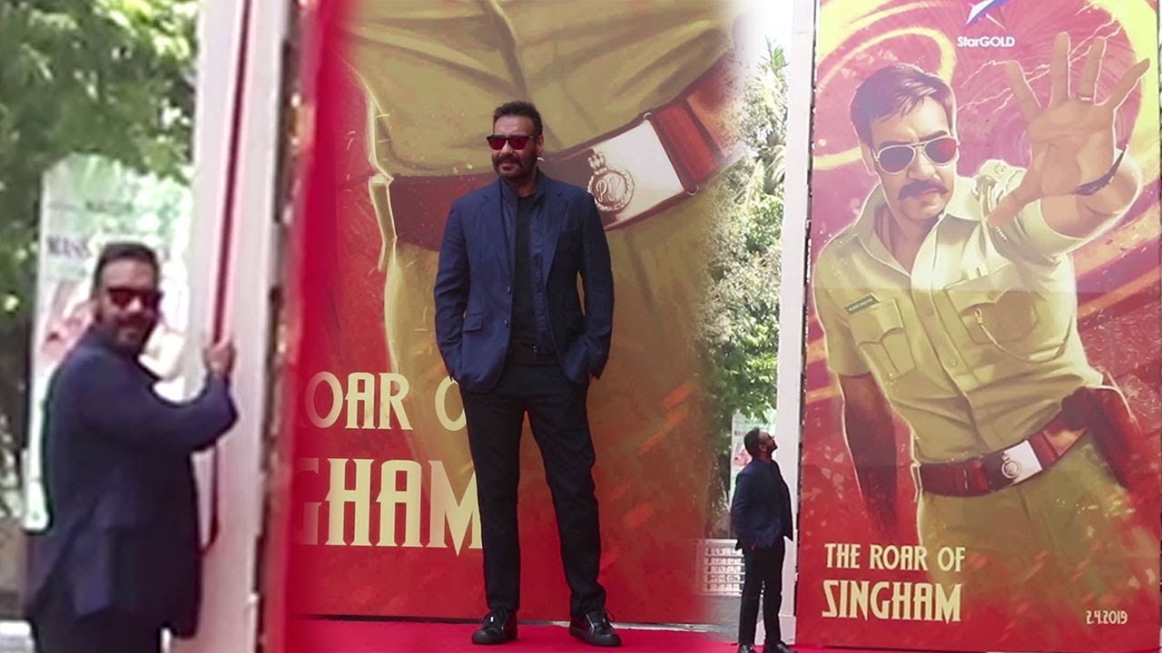Ajay Devgn Launch 1st Poster Of Singham 3 On His 50th Birthday - YouTube