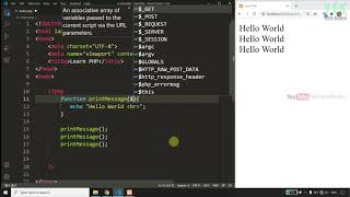 Functions | PHP Malayalam Tutorial | Part 16 of 22 |