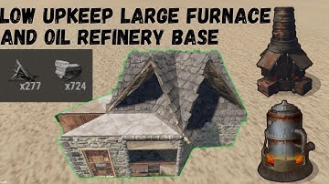 Best Large Furnace/ Oil Refinery Base In Rust! (Low Upkeep)!