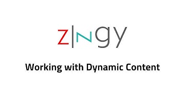 Zingy - Working with Dynamic Content - No-Code Demo/Tutorial