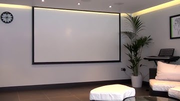 Grandview Cyberscreens Motorized Electric Projection Screen   Create Automation Demo