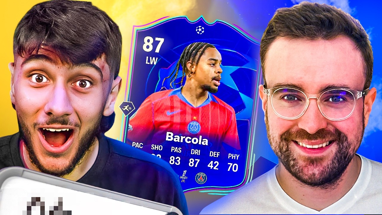 HE THOUGHT IT WAS A PRANK!!! FC26 UCL Barcola Squad Builder Showdown