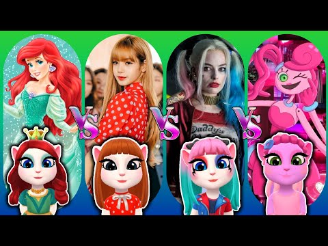 Harley Quinn💙♥️ Margot Robbie 💋 Lisa Blackpink 🖤♥️ Ariel vs Mommy long legs 🩷 My Talking Angela 2 🖤