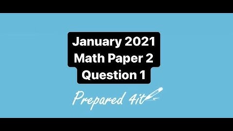CXC (CSEC) Math Paper 2 | January 2021 Question 1